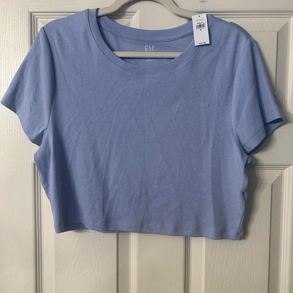 GAP Women's Light Blue Crop Top NWT XL